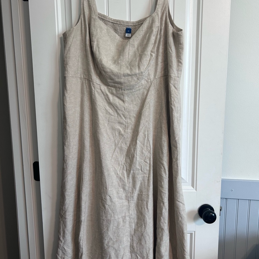 Old Navy Blue Sleeveless Cowl Neck Maxi Sundress